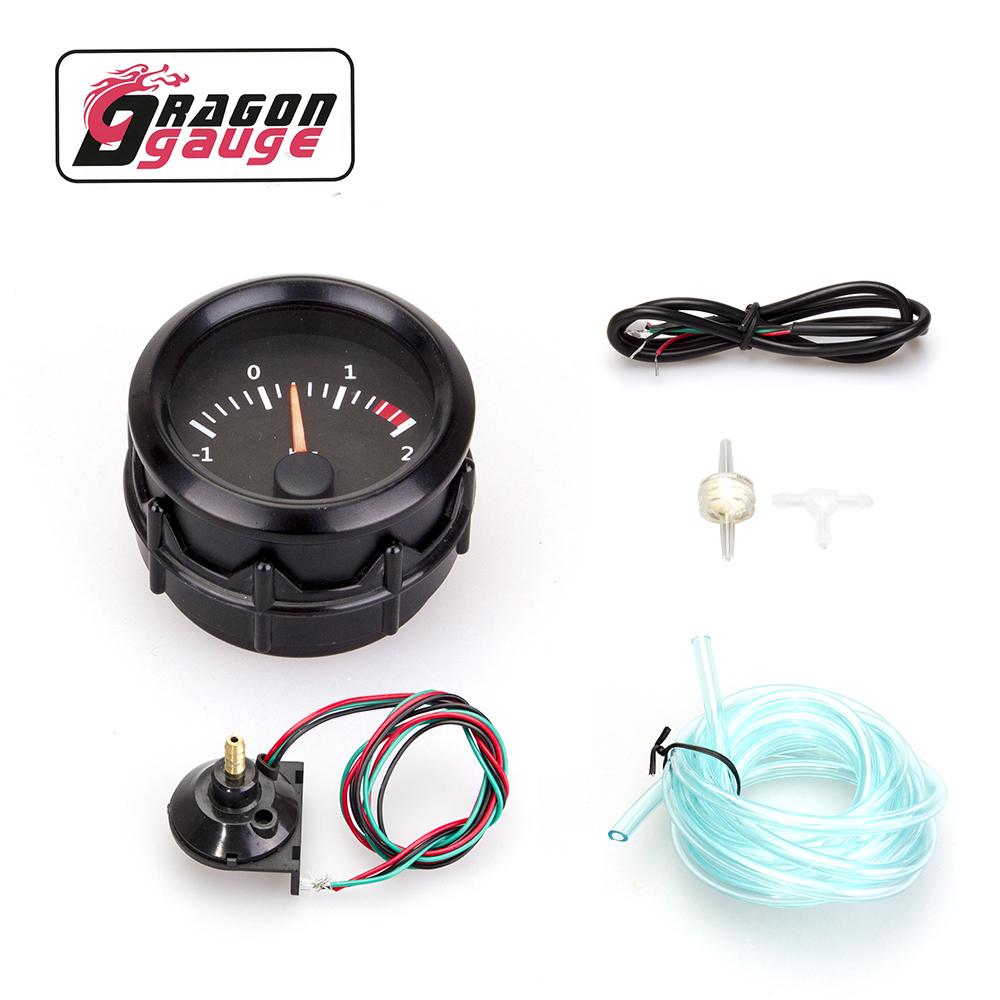 2 Inches 52mm 12V Car Gauge Water Temp Oil Temp Oil Press PSI/Bar Voltmeter Boost Gauge EGT Gauge With Sensor Fit for 12V Car
