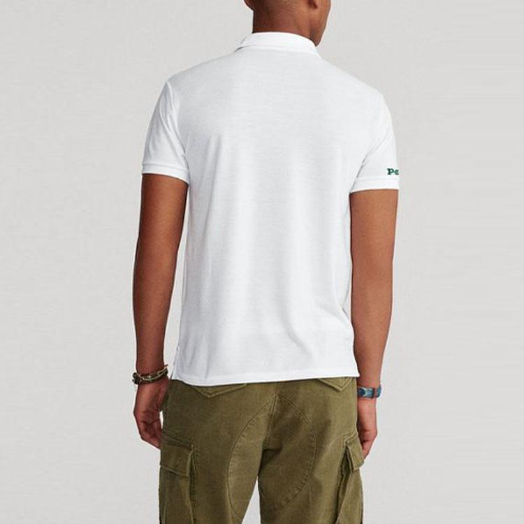 Polo Ralph Lauren SS20 Logo Embroidered Short Sleeve Polo Shirt Men tops White 710804077-018