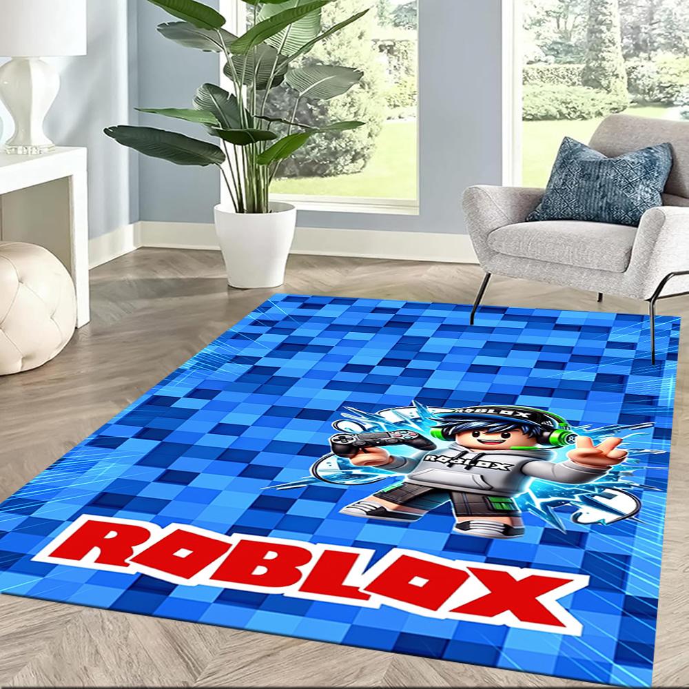 Roblox 81 Floor Rug Office Rug Suitable for Foyer Playrooms Balcony Living Rooms Anti-slip Rug Office Home Decor Perfect Gift for Women/Men