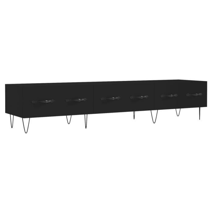 VidaXL Meuble TV noir 150x36x30 cm bois d'ingénierie 829149