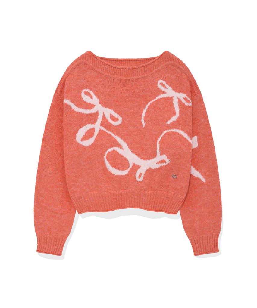 FALLETT Flowing Ribbon Knit Pink