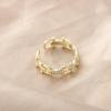 Rhinestone U Shaped Buckle Chains Geometric Korean Style Zircon Finger Rings Women Rings Open Rings