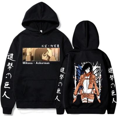 Anime Attack On Titan Mikasa·Ackerman Printed Sweatshirt Unisex Hoodie Autumn Winter Cosplay Men Women Long Pullover