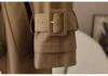 2026 Spring Women's British Style Double-Breasted Belted Trench Coat