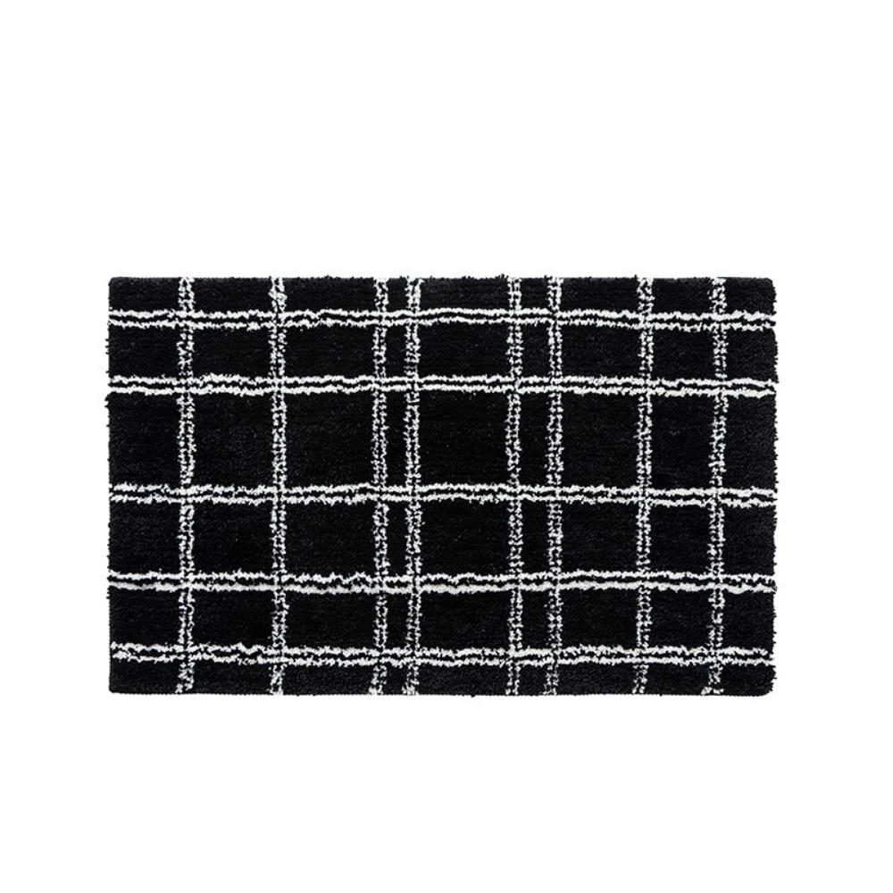 Grid Sponge Bathroom Cashmere Thickening Mat Bath Non-slip Carpets In Wash Basin Bathtub  Floor Rug Shower Room Doormat Memory Foam 3D Pad