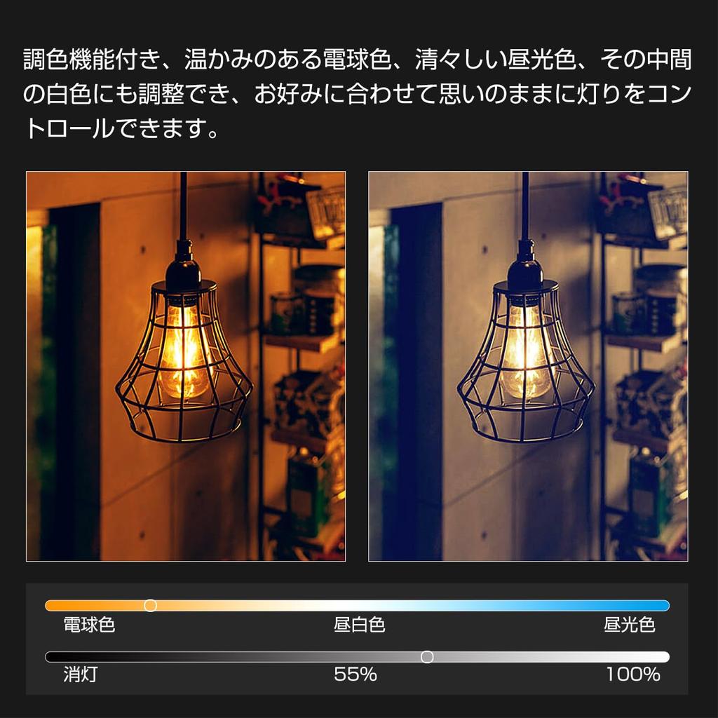 UEWIT LED Bulbs, Set of 6, Edison Bulbs, E26 Base, 600LM, 6W (60W Equivalent), Remote Control Included, Transparent Omnidirectional, High Brightness,