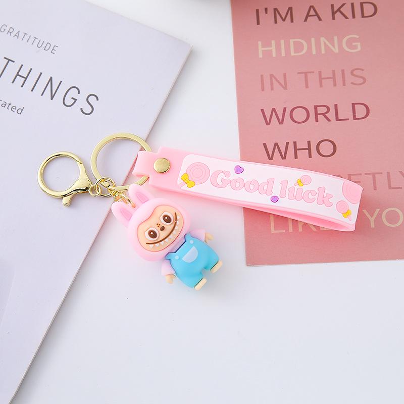 

Креативний Милий Лялька Баранчик Лабубу М який Гумовий Мультяшний Брелок - Шарм для Ключів Автомобіля та Сумки для Пар