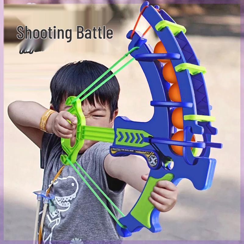 Children's Sticky Ball Shooting Set: Educational Soft Bullet Bow and Arrow Toy for Boys and Girls