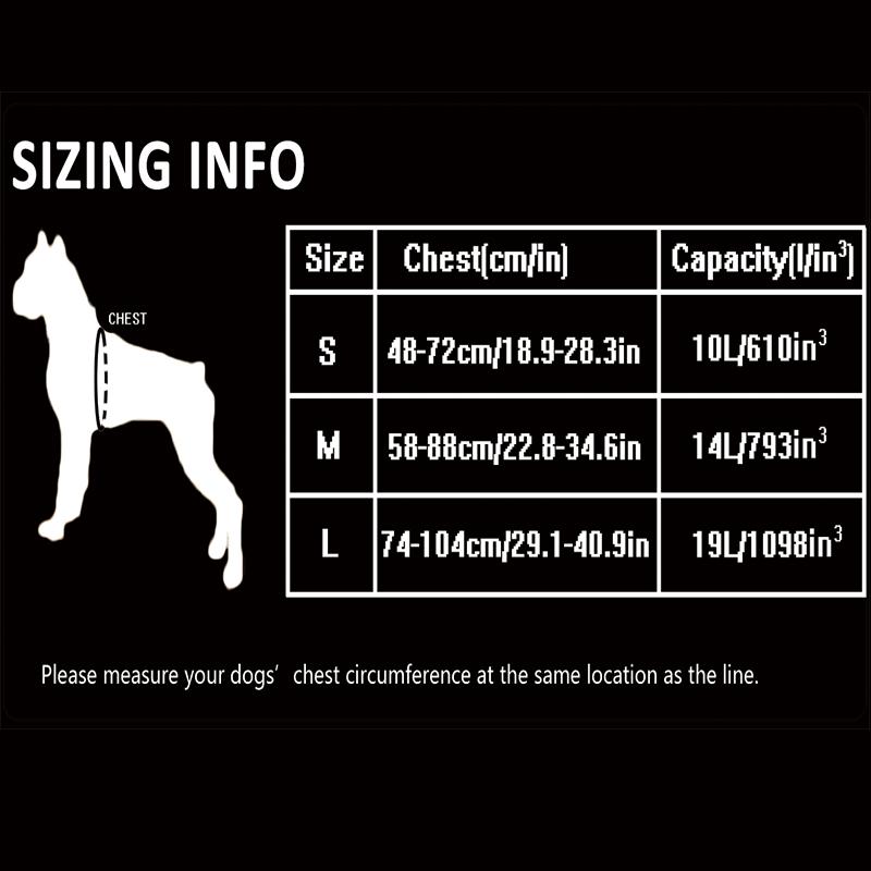 Truelove Dog Harness with Backpack Pet Supplies Reflective Dog Harness for Great and Small Travel Sport Outwork Dog Accessories