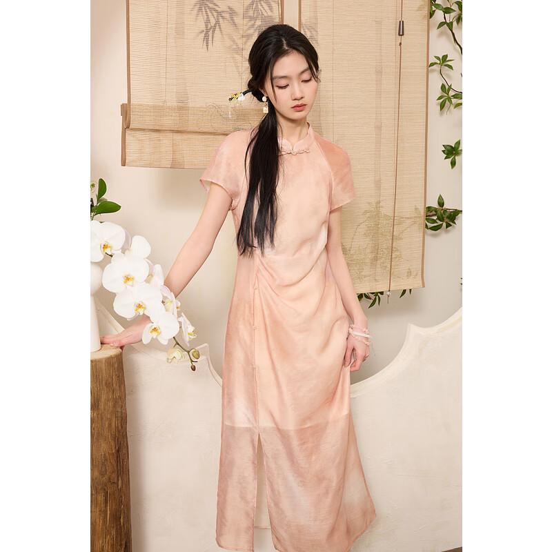 Sancai Plus Size New Chinese Style Cheongsam Dress