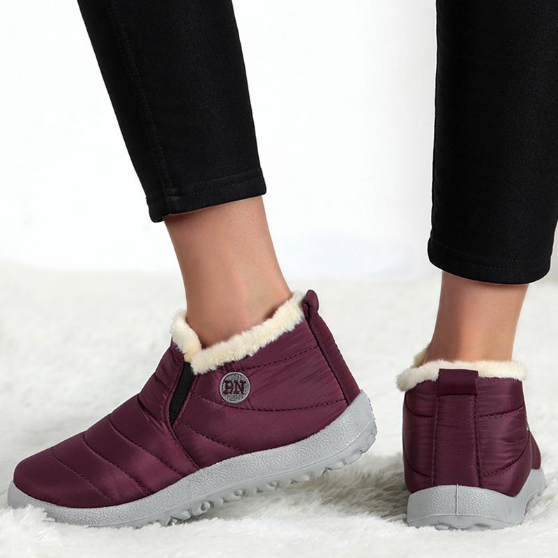 Breathable Men Winter Boots Fashion Ankle Shoes Men Sneakers Waterproof Winter Unisex Slip On Sneakers Soft Mens Casual Shoes