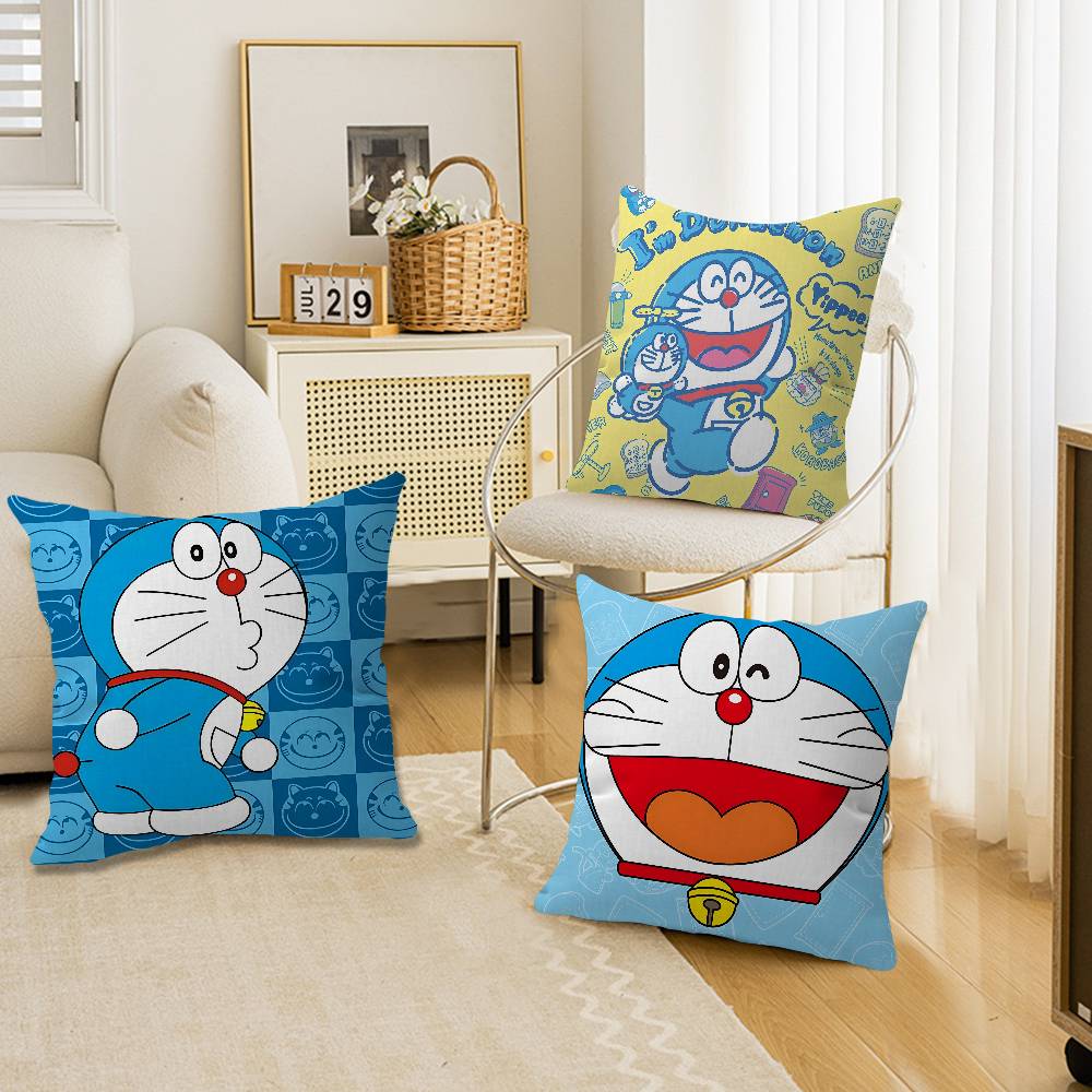 Funny D-Doraemon Cartoon Cushion Cover Polyester Sofa Cushions Decorative Throw Pillows Home Decoration Pillowcover