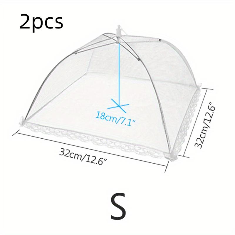 2Pcs/Foldable Dining Table Cover, Food Protection Cover, Household Dust-Proof and Mosquito-Proof Gadget