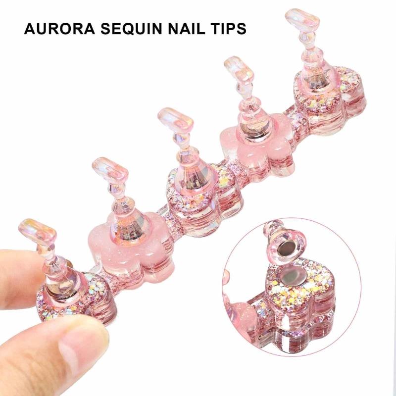 2pcs Multi Position Nail Practice Base ABS Material Salon Grade Manicure Training Equipment