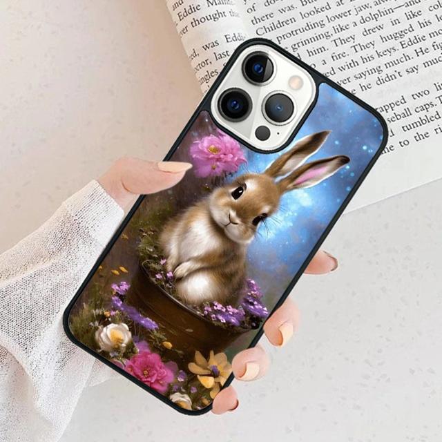Bunny Rabbits Phone Case For iPhone 17 Air 15 16 Cover 11 13 14 Pro Max 12 Plus Max Fundas