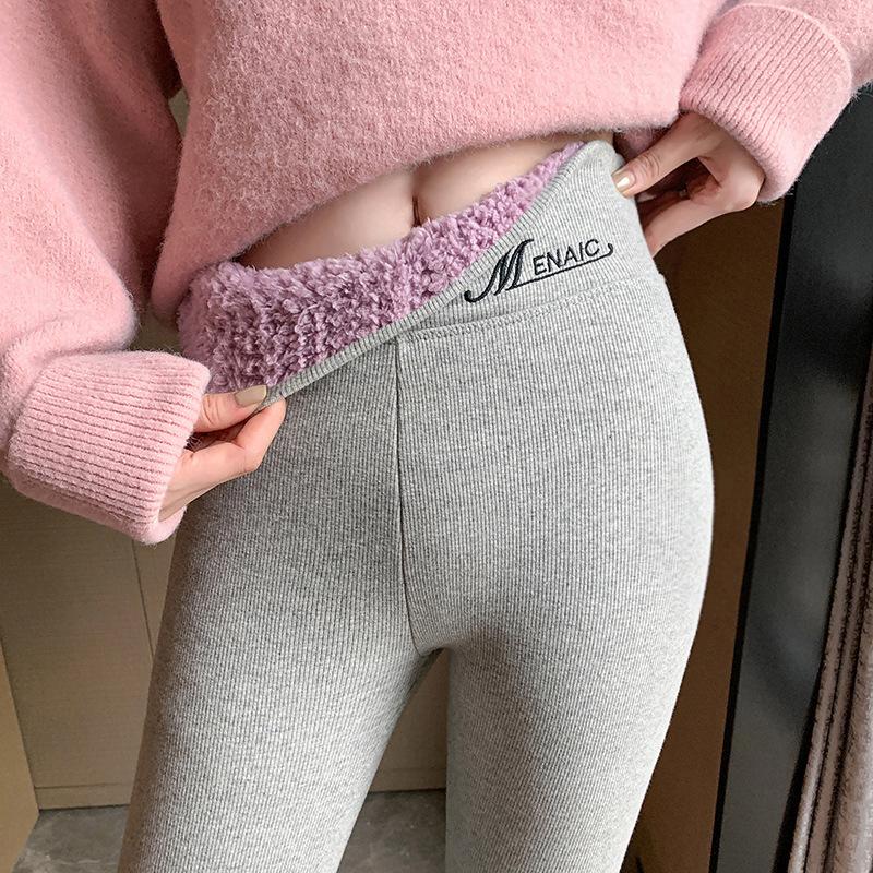 Women's Leggings Autumn and Winter Velvet Outer Wear Yiwu Muxin Clothing Small Foot Pencil Pants Cloud Velvet Thickened Cotton Pants