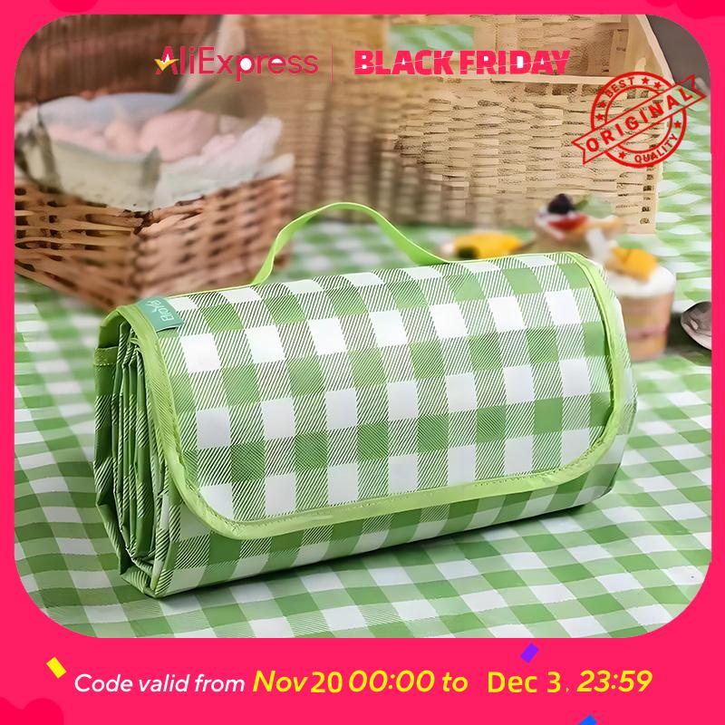 Waterproof Picnic Blanket Extra Thick, Portable, Foldable for Beach, Camping, Park, Easy Clean (Green, 78x78 inch) United States
