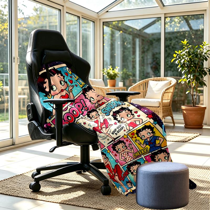 Betty Boop Print Blanket - Soft & Comfortable, for Bedroom, Travel, Sofa, Home Decoration - Birthday Christmas Gift for Friend