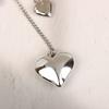 Y2K Vintage Silver Color Bowknot Heart Keychain  Bow Love Keyring Bag Pendant Key Hanging Decoration For Girls Gift