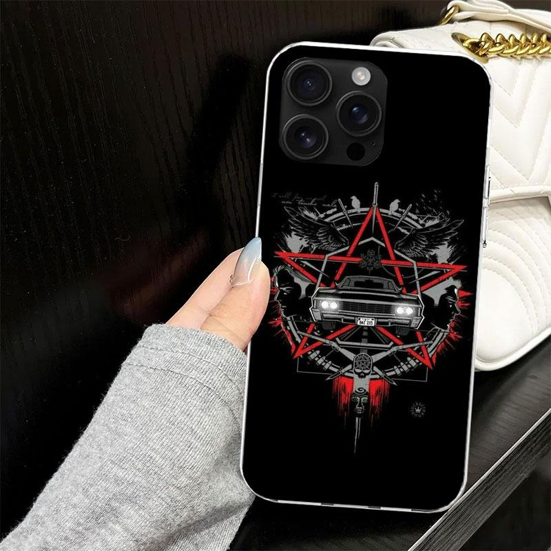 Babaite Supernatural SPN Case for iPhone 13 12 Mini 11 Pro Max Soft Phone Cover X XS XR 7 SE 8 Plus 6 6S 5 5S Silicone Black Cap