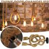 Vintage Retro Industrie Loft Hanf Seil Halter Decke Anhänger Licht Lampe Cafe Restaurant Retro Kronleuchter
