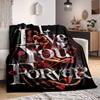 1PC Love You Forever Print Blanket, Soft Throw Blanket - Warm & Cozy for Couch, Bed, Office, and Travel Yy250912203