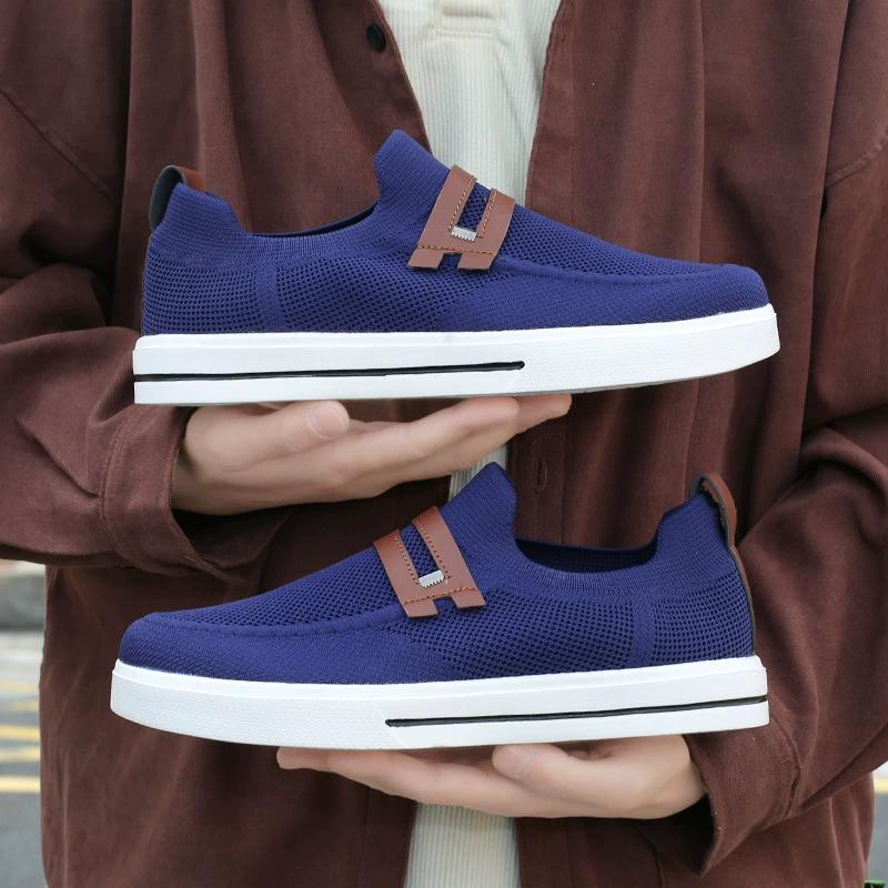 Men's Breathable Casual Shoes, Oversized Soft and Elastic Mesh Shoes, Sports Shoes, Lightweight Business Men's Shoes