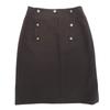 CHANEL CC Logos Button Skirt Women's Brown Size 36 P08800 skirt 36 BrownUsed