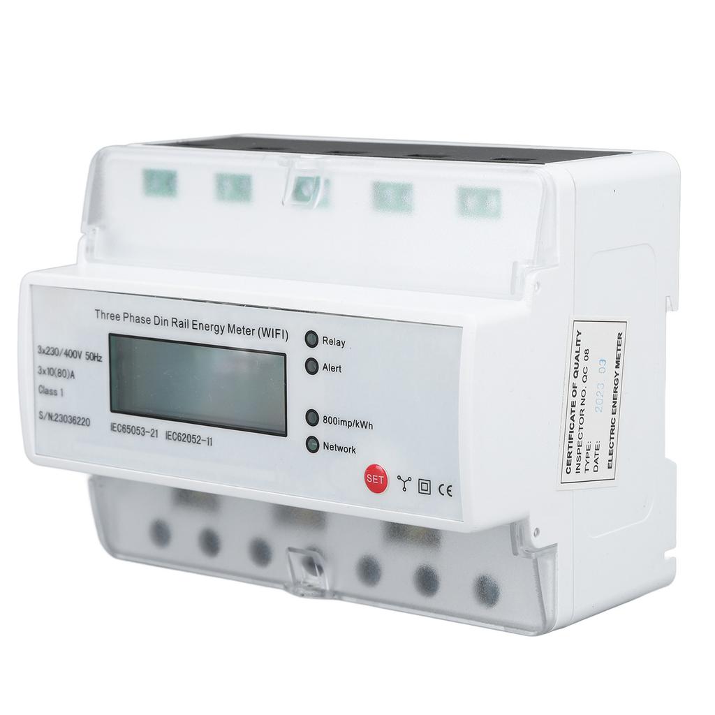Smart Electricity Meter 3 Phase 4 Wire 4G Rail Type Multifunctional Energy Meter for Tuya App