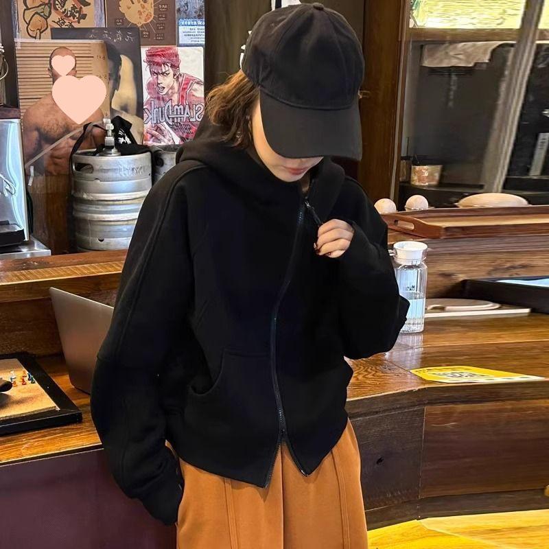 Women's European Style Hooded Fleece Cardigan - 2025 Winter Collection
