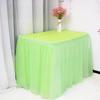 Disposable Waterproof Table Skirt with Adhesive Strip 420x70cm Heavy-Duty Plastic Cover for Wedding Birthday Party Easy Cleanup Elegant Event Decor