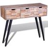 Day and Night - Day and Night Console Table with 3 Drawers In Recycled Teak Wood