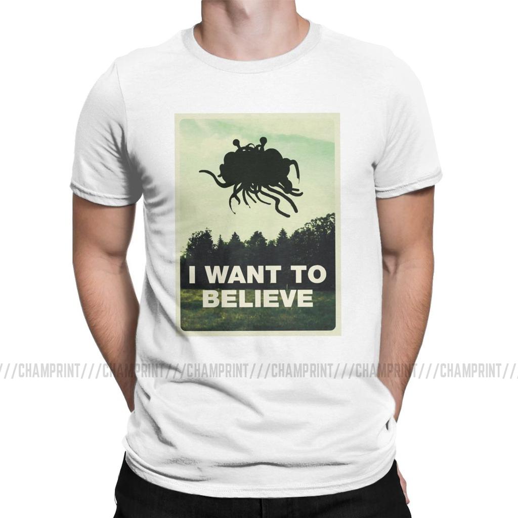 Flying Spaghetti Monsterism Believing T Shirts Men S T Shirts Pastafarianism Fsm Religion Church Novelty Tees