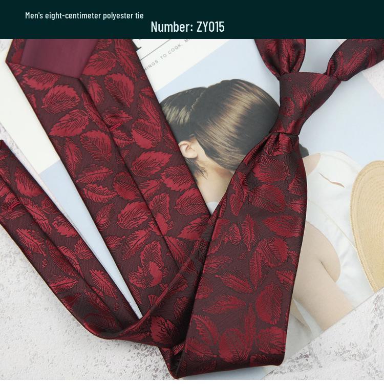 Темно-красный мужской галстук 8 см: Формальный, Деловой, Повседневный, Ретро Британский Свадебный Аксессуар