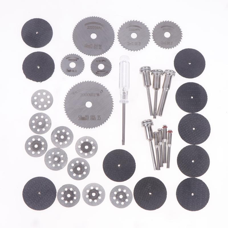 10/31 Pièces Disques de Coupe Diamantés Meuleuse Ponçage Roue de Ponçage Lame de Scie Circulaire Travail du Bois Métal Mini Perceuse Outil Rotatif Accessoires
