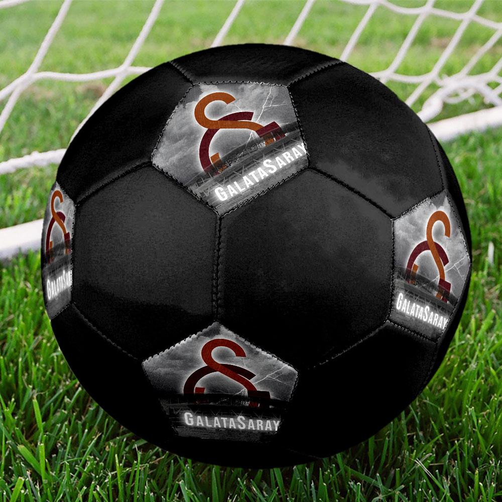 Galatasaray FC Size 5 Soccer Ball, Machine-Stitched PVC, Durable & High Bounce, All Ages Fit, Fan Merchandise, Matches & Outdoor Use.