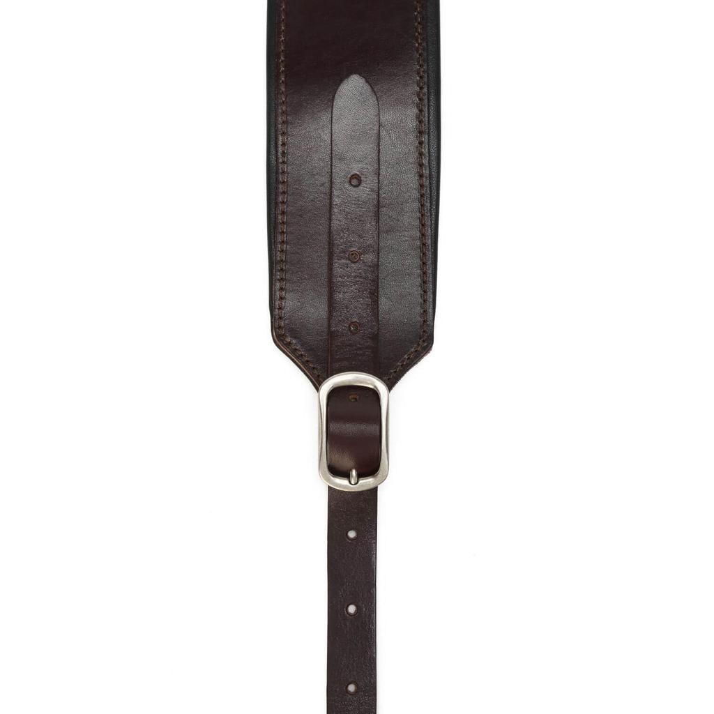 Kikutani KSTR-5002 Leather Strap for Guitar and Bass, 75mm Wide, 1,210-1,420mm