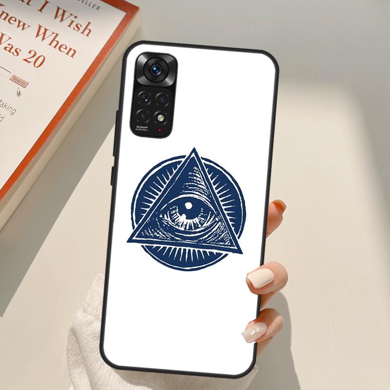 

Чехол Illuminati Eye Occult Pyramid для Xiaomi Redmi Note 11 10 9 8 Pro Note 11S 10S 9S 8T K50 K40 9A 9C 10A 10C Redmi Note 11 Pro