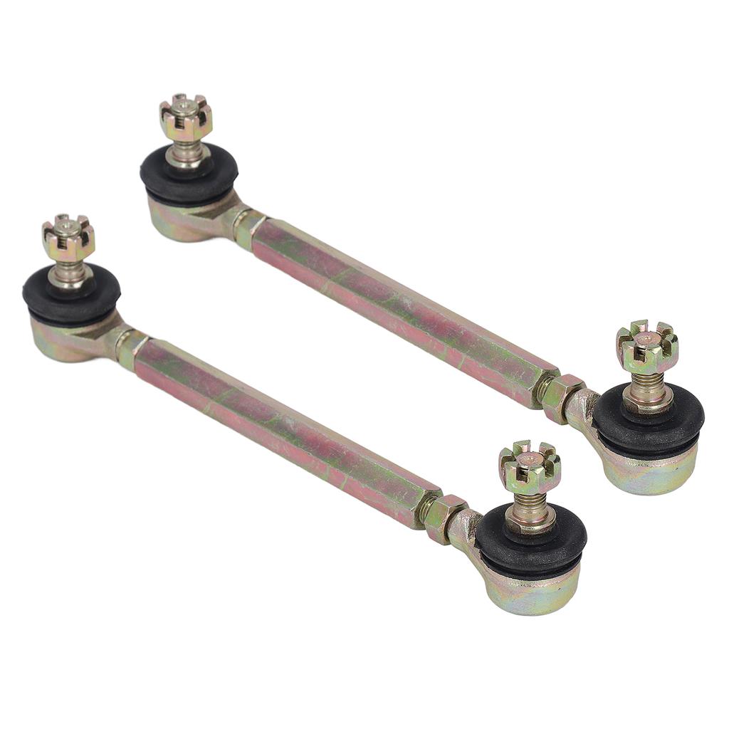 2 Pcs Tie Rod Ball Joint M10 10mm Thread Steel Alloy Sway Bar End Set for 50cc 70cc 90cc 110cc ATV Four Wheeler Quad