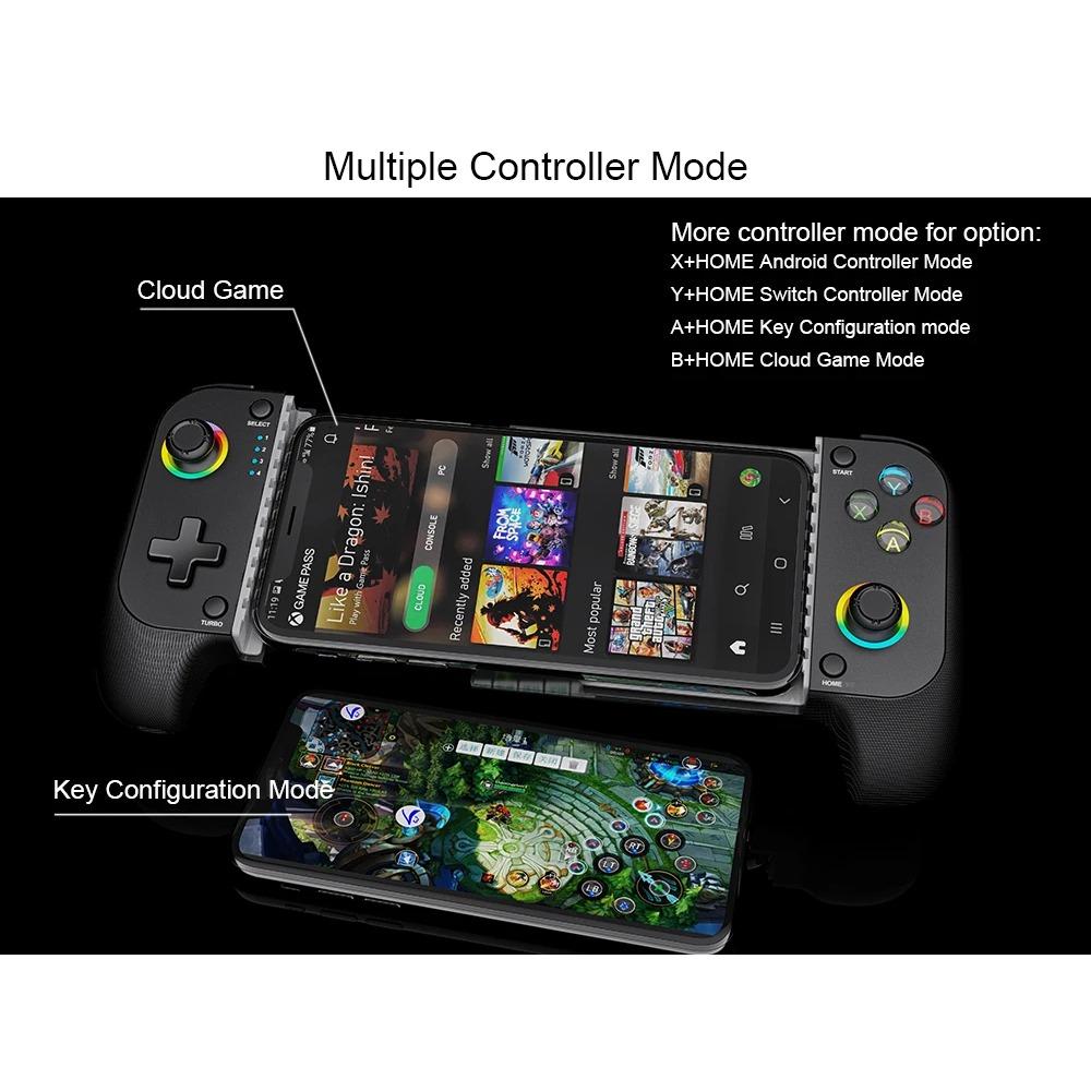 Wireless Gaming Controller Compatible with Switch, Android, IOS, Extendable Controller with Hall Joystick, Vibration