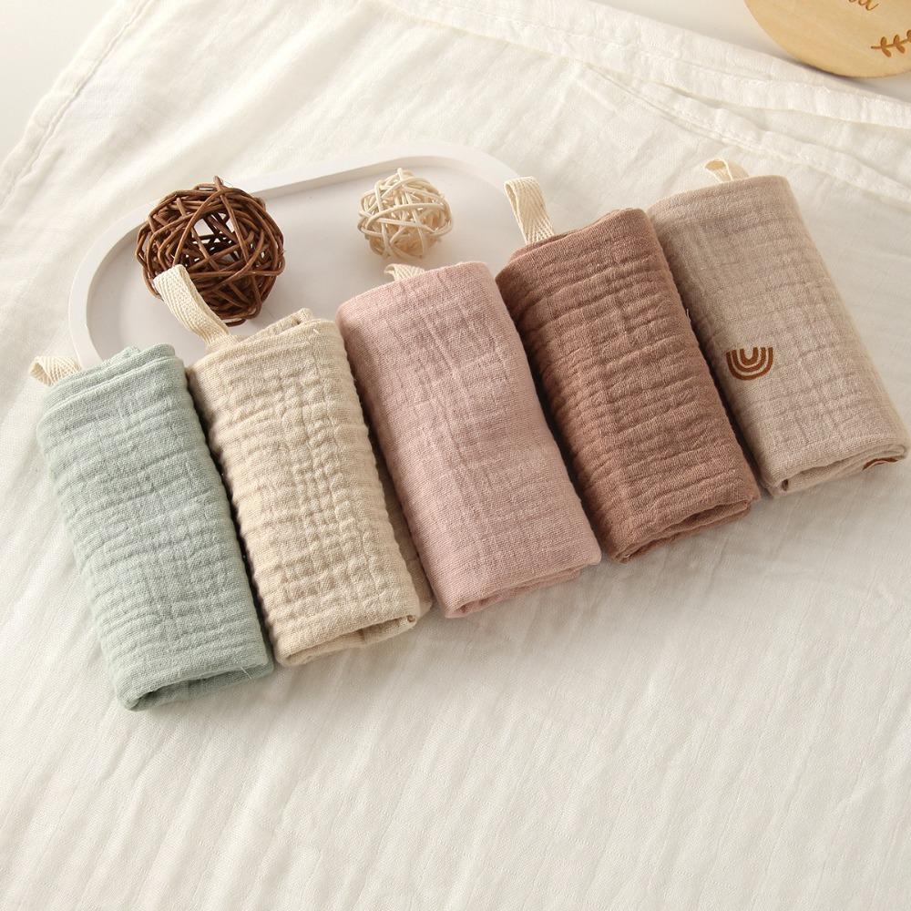 New 4-Layer Pure Cotton Baby Cotton Washcloth Soft Absorbent Square Towels Gauze Cotton Baby Towels Newborn Burp Cloth