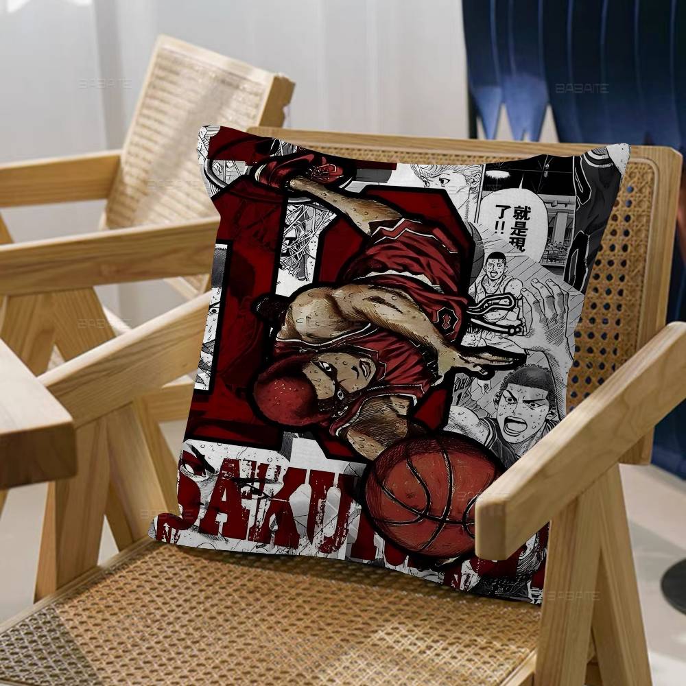

Японские комиксы S-SLAM D-DUNK Наволочка Подушка Обивка Диванная накидка Декоративная подушка Домашний декор Наволоч 12x12Inch