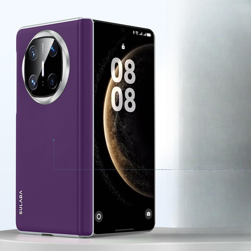 Vhodné pro pouzdro na mobilní telefon Huawei MateX6 Vestavěné magnetické přisávání Huawei Pružinový pant X6 Sběratelská verze Ochrana proti pádu Dámské kožené pouzdro