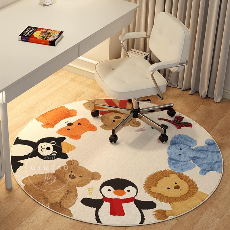 

Фланелевый круглый коврик мультяшный гардероб спальня кухня уличная гостиная диван противоскользящий мягкий удобный домашний декор 60*60cm