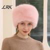 Soft Polyester Hat Women Fuzzy Brimless Hat, Warm Faux Fur Solid Color Elastic Thermal Ushanka Plush Winter Fluffy Bucket for Cold Weather Stylish