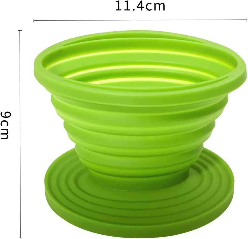 Heat Resistant Collapsible Silicone Coffee Dripper Cup Outdoor Travel Camping Conical Coffee Filter Hand Brewed Coffee Maker