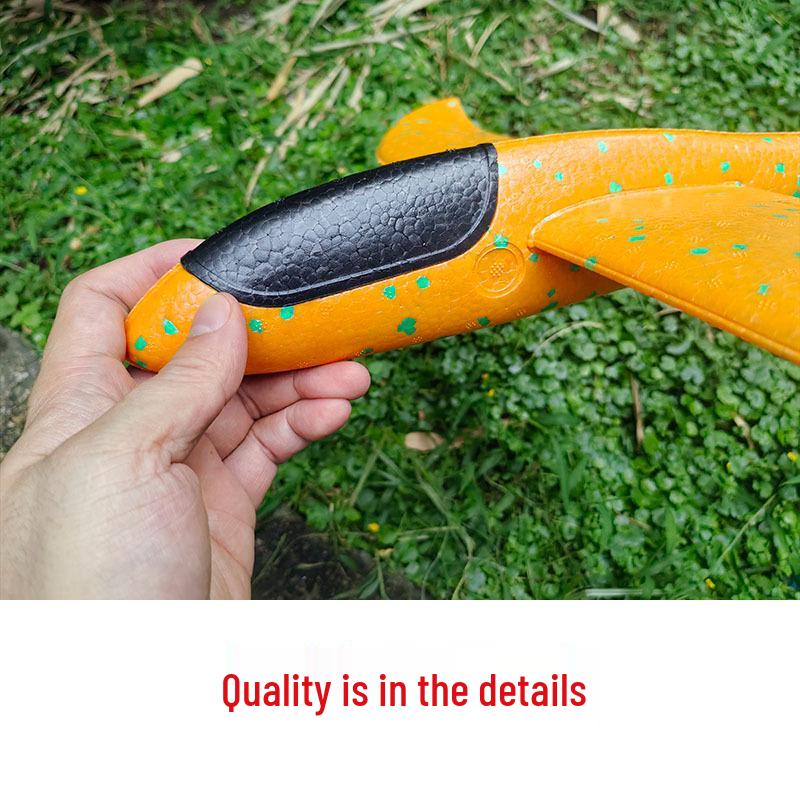 Children's 48CM Luminous Foam Glider Toy - Pure White Model for Outdoor Play