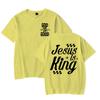 Gift for Christian Tshirt Unisex Women Jesus Is King Graphic Tee Crew Neck Fashion Summer Tops Jesus Religious Faith Based TShirt