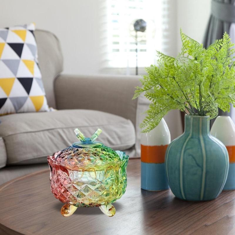 Künstlerisches Glas Süßigkeitenglas Robuster Küchenaufbewahrungsbehälter Dekorative Haushaltsakzentstücke