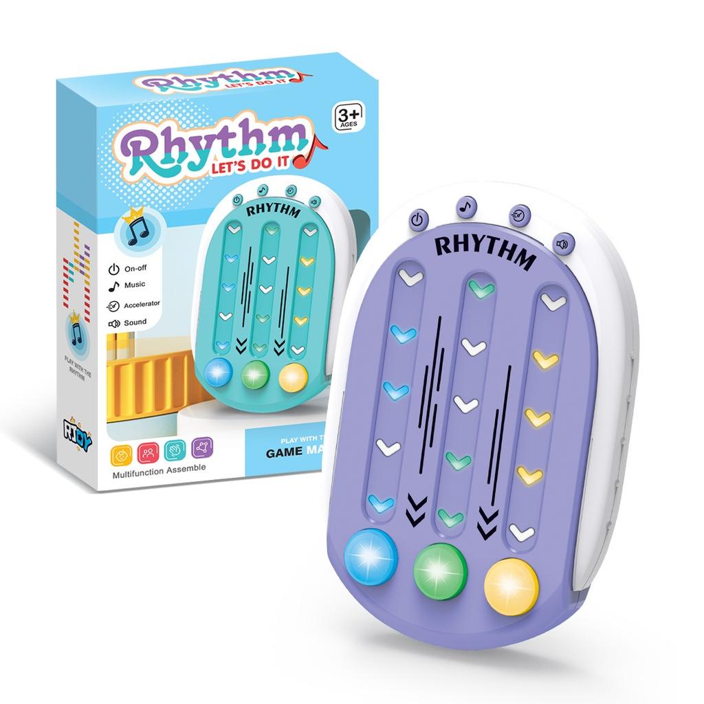 Quick Push Game Pop Bubble Up Toys RHYTHM Handheld Pop Light Up It Game Stress Relief Fidget Toy Christmas Birthday Gifts